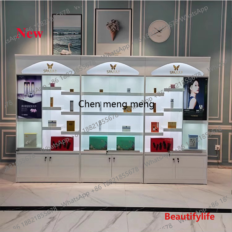 High Luxury Skincare - A55 Moderner Luxus-Hautpflegeprodukte-Präsentationsschrank Minimalistisches Schönheitssalon-Regal Hochwertiger