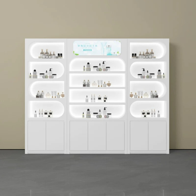 Luxury Skincare & Spa - Nordischer Minimalistischer Schönheitssalon-Vitrinenschrank Moderner Luxus-Hautpflegeprodukte-Nagelstudio-Vitrinenschrank Büromöbel